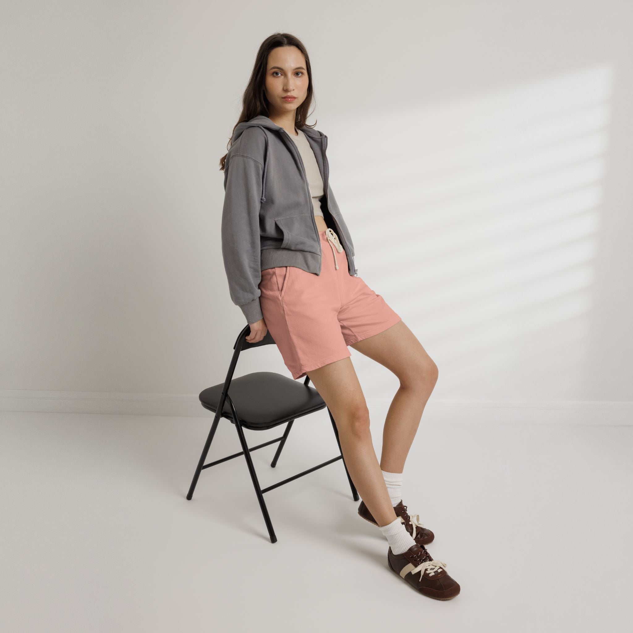 SAEVO Garment-Dyed Fleece Sweat Shorts