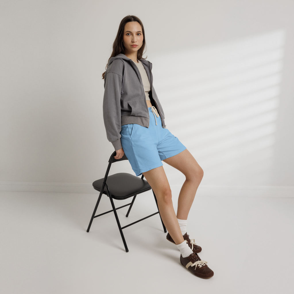 SAEVO Garment-Dyed Fleece Sweat Shorts