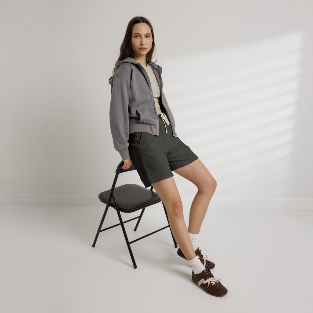 SAEVO Garment-Dyed Fleece Sweat Shorts