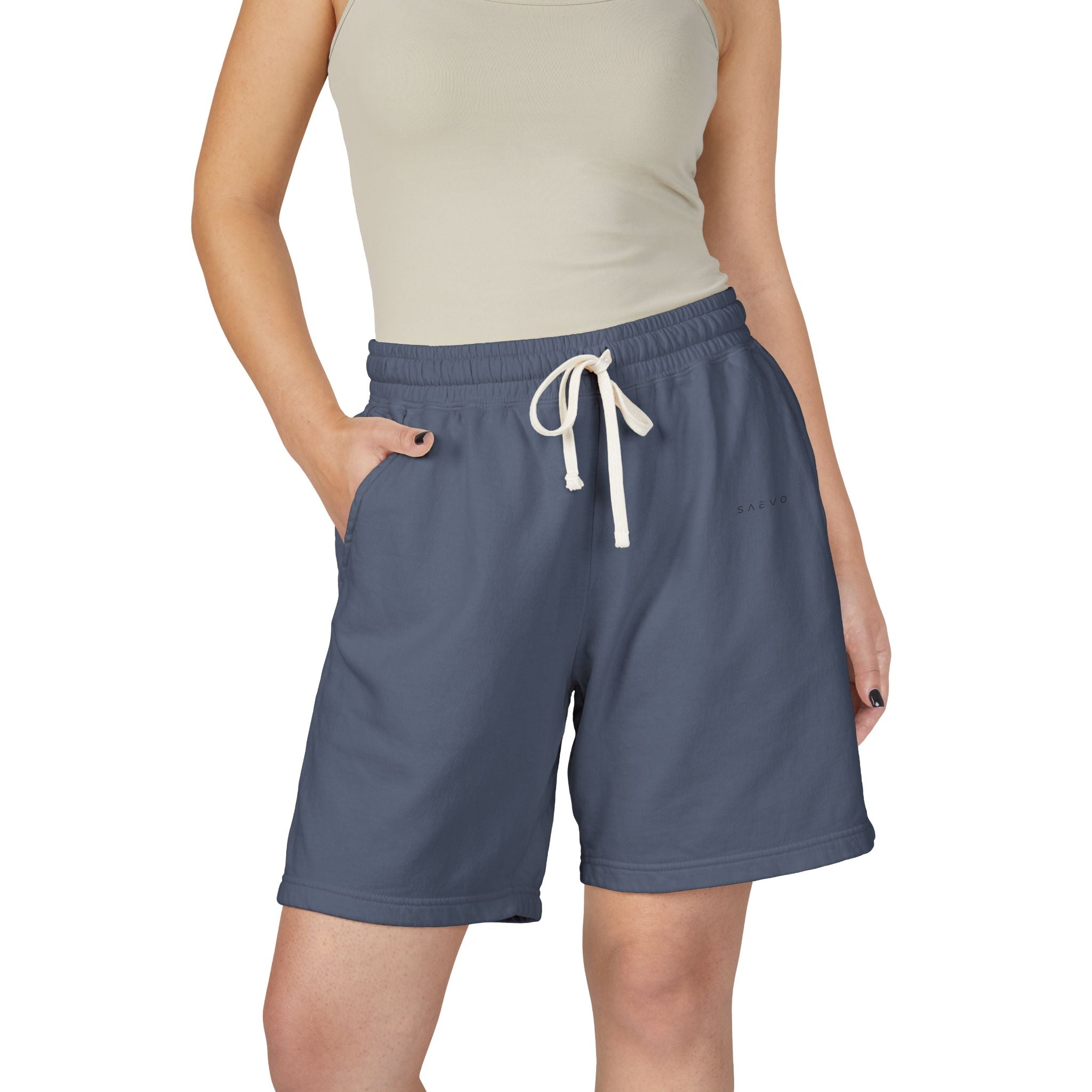 SAEVO Garment-Dyed Fleece Sweat Shorts