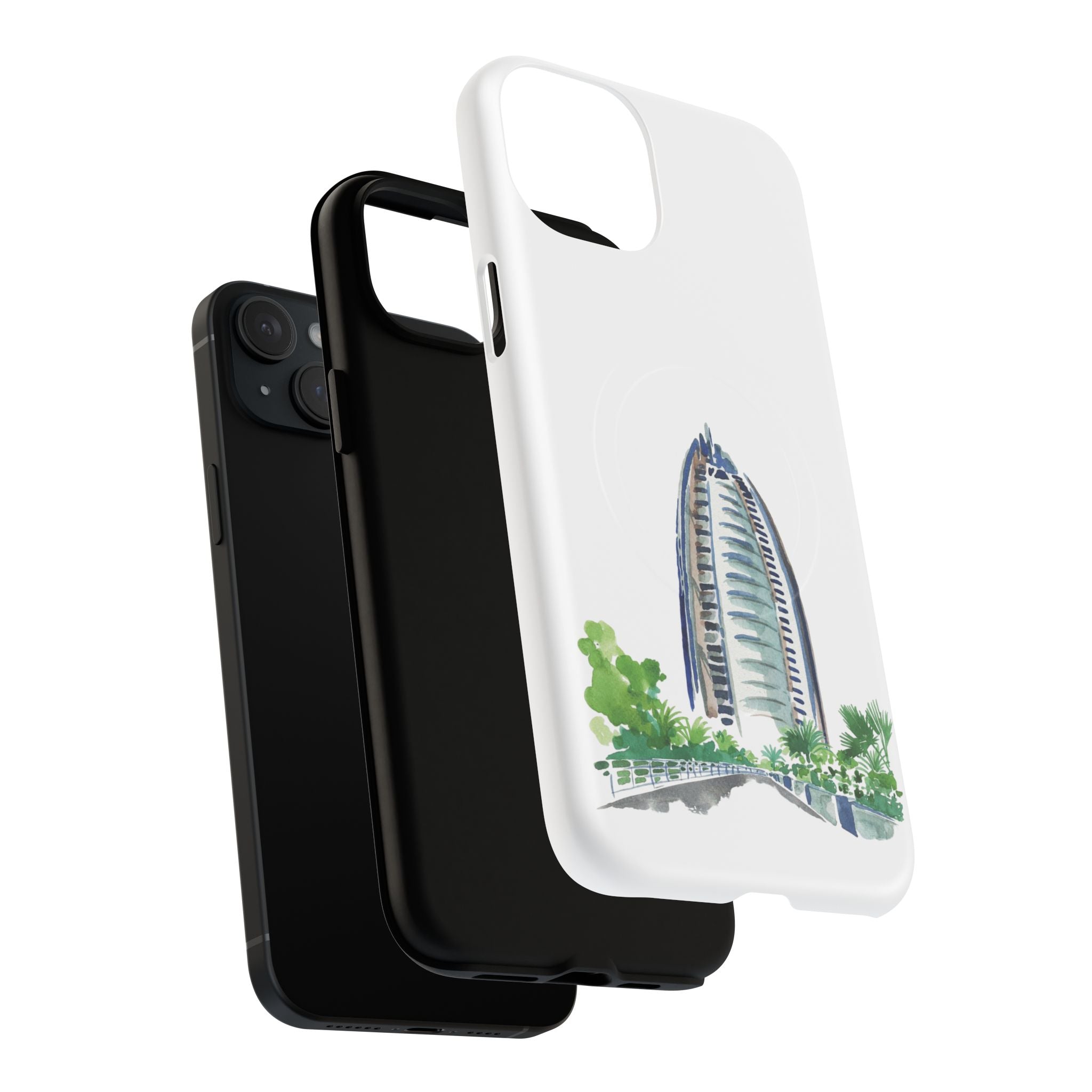 SAEVO Burj Al Arab Watercolor Magnetic iPhone Case