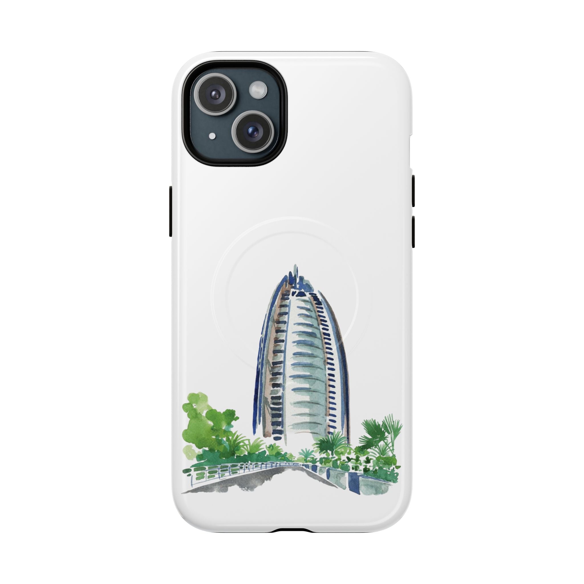 SAEVO Burj Al Arab Watercolor Magnetic iPhone Case