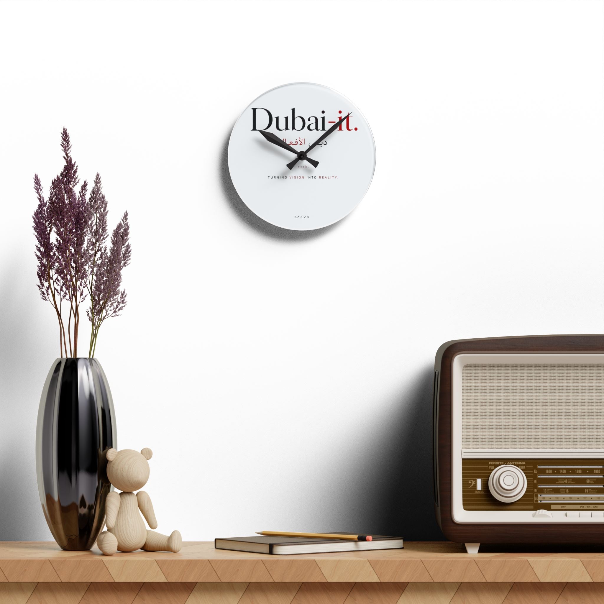 SAEVO Dubai-it Acrylic Wall Clock