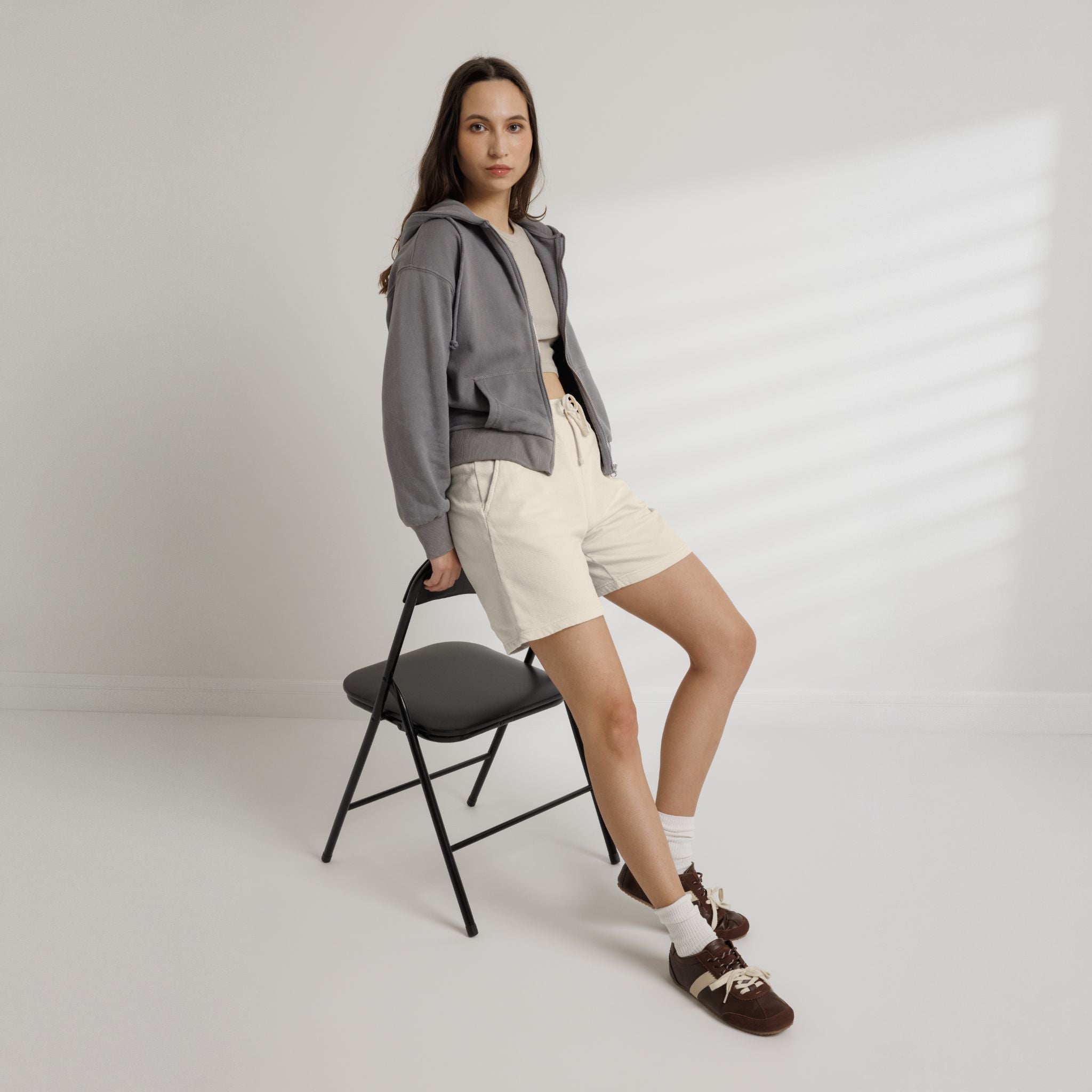 SAEVO Garment-Dyed Fleece Sweat Shorts