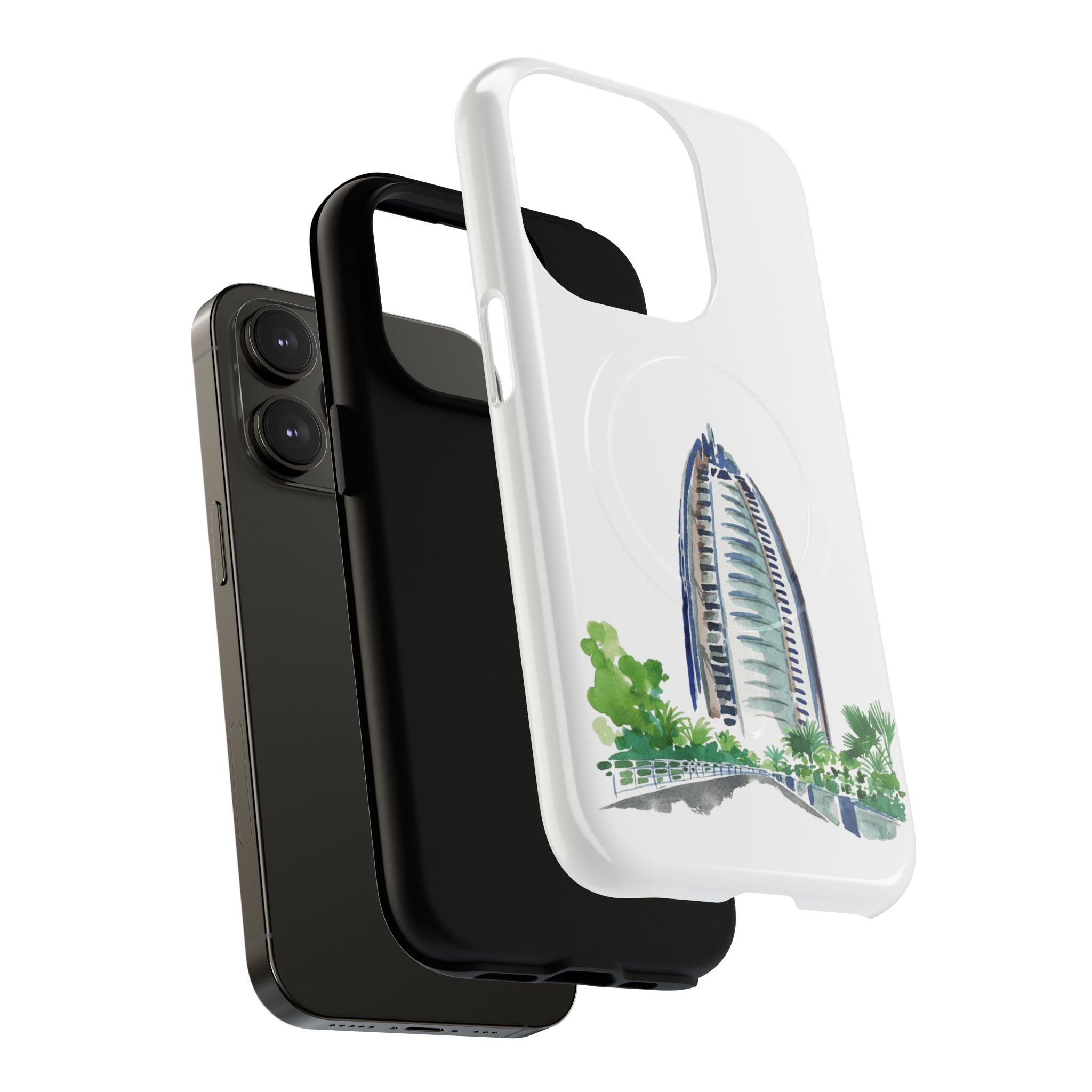 SAEVO Burj Al Arab Watercolor Magnetic iPhone Case