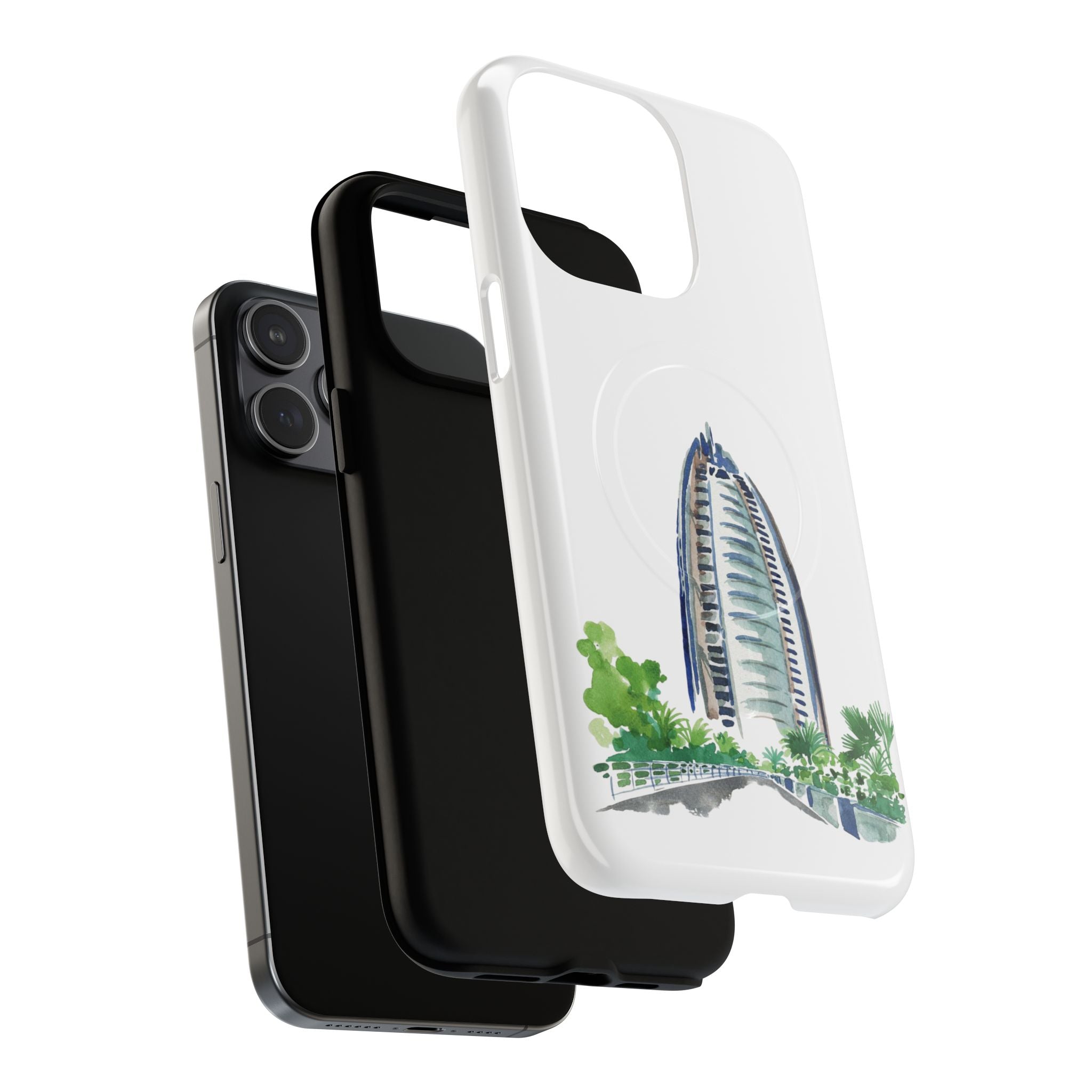 SAEVO Burj Al Arab Watercolor Magnetic iPhone Case