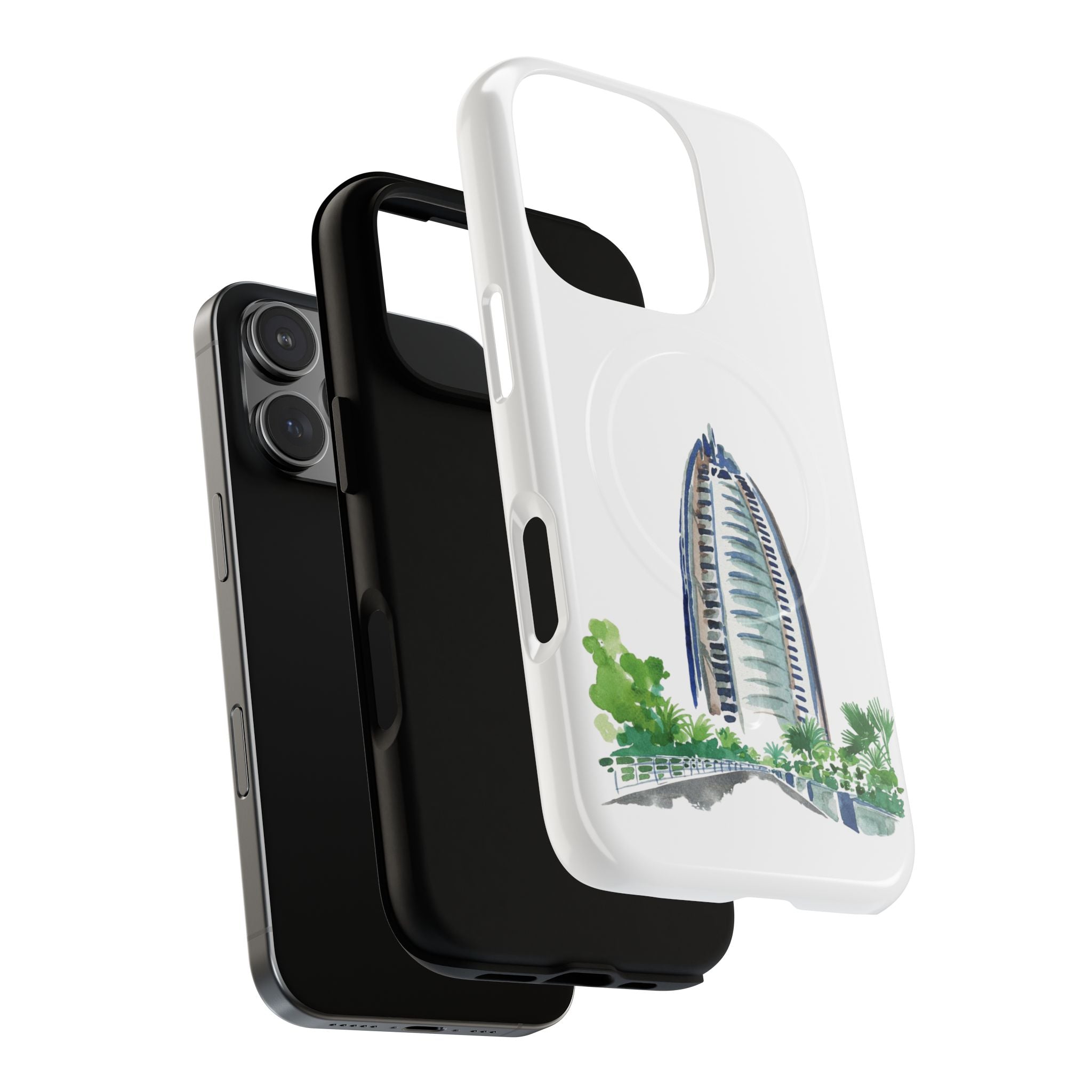 SAEVO Burj Al Arab Watercolor Magnetic iPhone Case