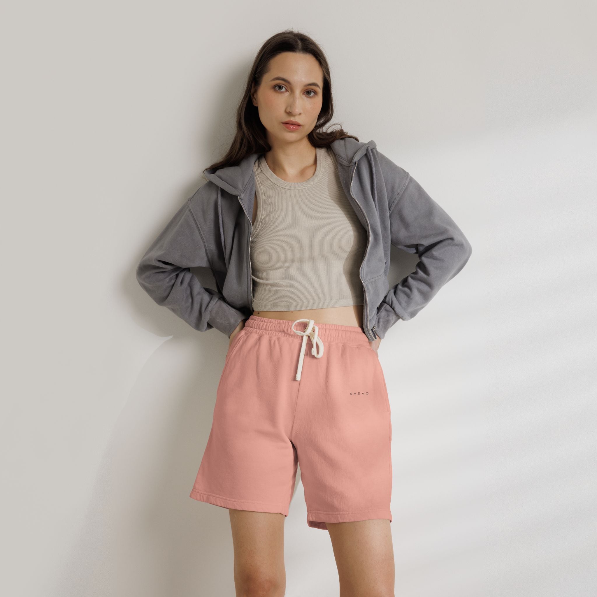 SAEVO Garment-Dyed Fleece Sweat Shorts