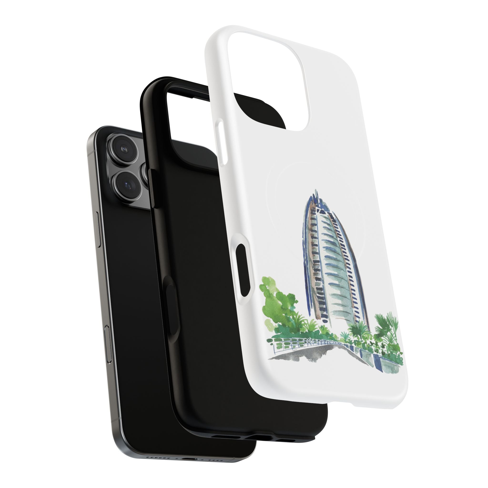 SAEVO Burj Al Arab Watercolor Magnetic iPhone Case